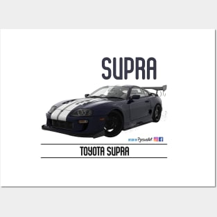 Supra Time Attack Blue Stripe Posters and Art